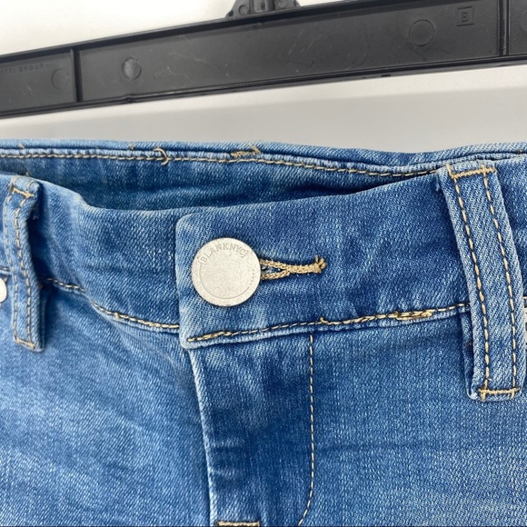 BlankNYC Spray-On Distressed Hi-Low Skinny Jeans - Picture 6 of 11